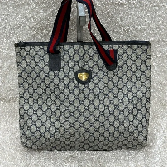 Gucci GG Plus Gray Monogram Tote Bag - Picture 1 of 16